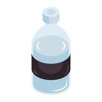 Perfecto isométrica diseño icono de agua botella vector