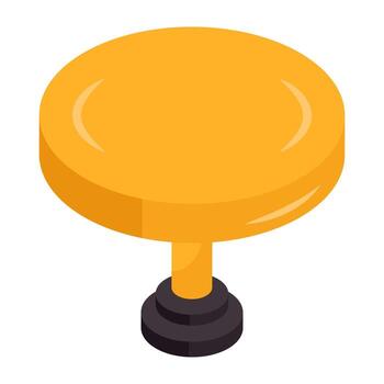 Editable isometric design icon of round table vector