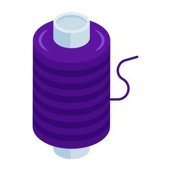 A unique isometric design icon of thread spool vector