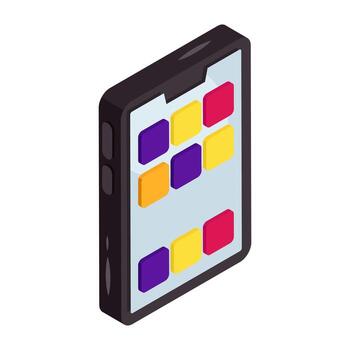 Trendy design icon of mobile menu vector