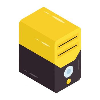 An icon isometric design of cpu, central processing unit vector