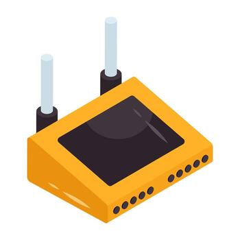 Modern isometric design icon of wifi router vector