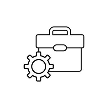 Icon a toolbox, isolated against a clean background. vector