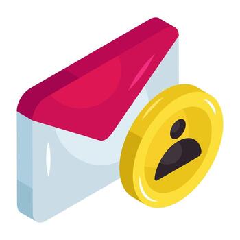A unique design icon of user mail vector