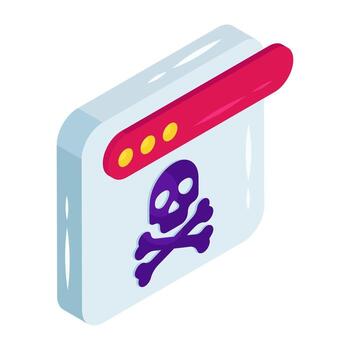 A colored design icon of web hacking vector
