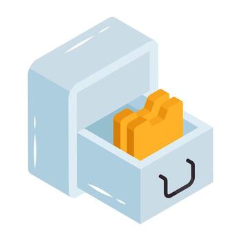 A unique design icon of drawer folder vector