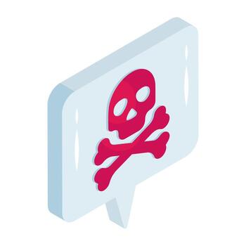 Modern design icon of chat hacking vector