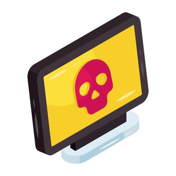 Editable design icon of system hacking vector