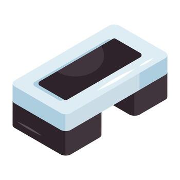 Editable isometric design icon of rectangular table vector