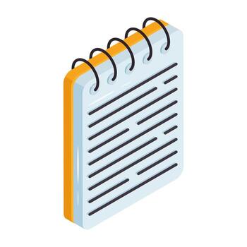 Unique design icon of notepad vector