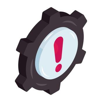 moderno isométrica diseño icono de ajuste error vector