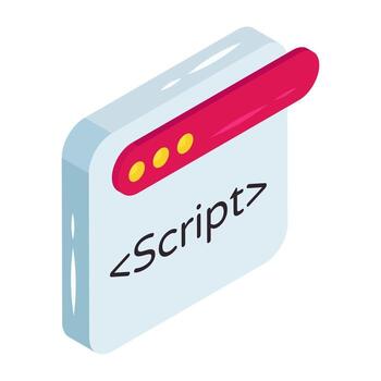 Modern design icon of web script vector