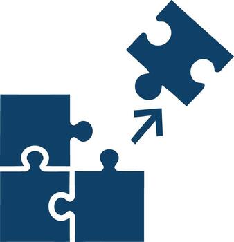 Completing the puzzle solution with a final piece vector