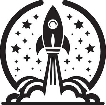 Abstract futuristic technology and innovation symbol featuring interconnected geometric shapes and a vibrant color palette vector