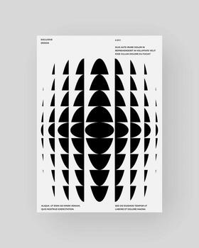 negro y blanco resumen ilustración con prismático efecto. moderno cartel refracción y distorsión vaso efecto formar composición. vector