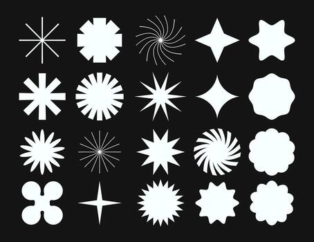 geométrico forma colección resumen estrella formas vector