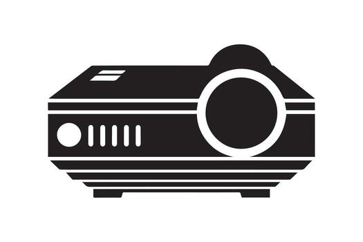 un icono de un proyector en blanco antecedentes vector