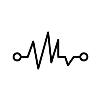 Pulse Icon . Symbol isolated white background. illustration. color editable. vector