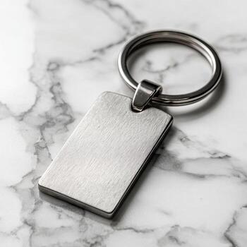 Close up of a clean keychain photo