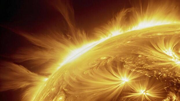 Plasma flash on the surface of a our star photo