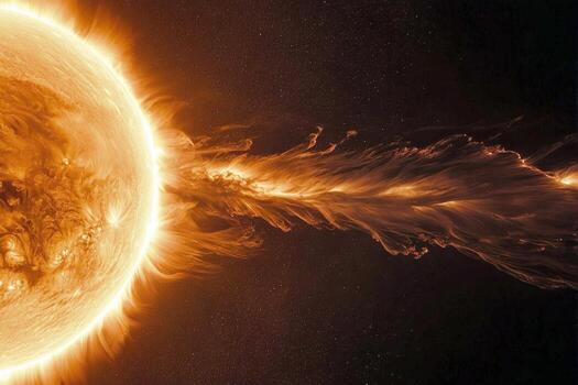 Flashes, storms on the Sun in space. Solar flares is a sudden flash of increased brightness on the Sun. Solar flares distorting radio waves on earth photo