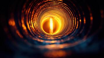 espiral ligero túnel un brillante descendencia dentro resumen dimensiones foto