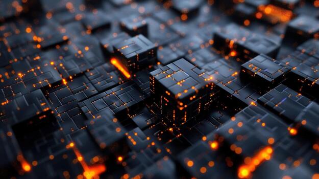 resumen cubitos interconectado red datos estructura foto