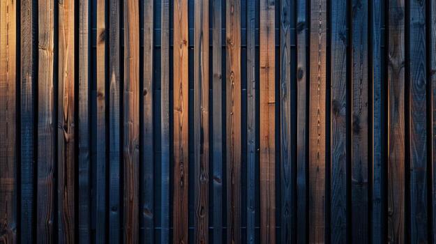 Textured wooden fence vertical planks natural grain abstract background photo