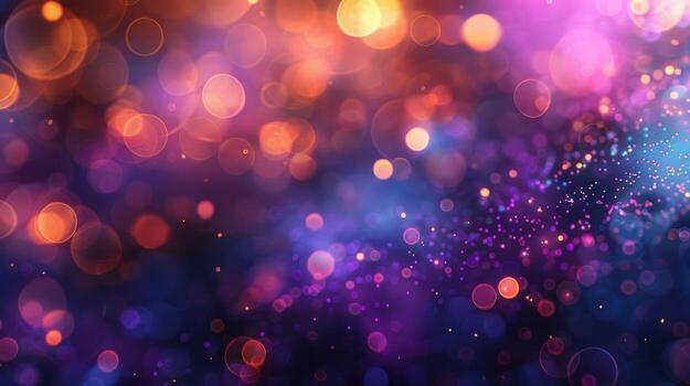 Abstract bokeh lights background with sparkling particles photo