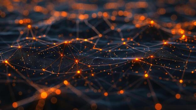 Abstract network connection artificial intelligence background photo