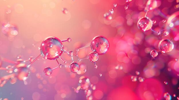 Molecular structure visualization for scientific and medical concepts rendering photo