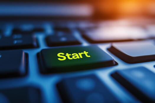 start button on computer keyboard photo