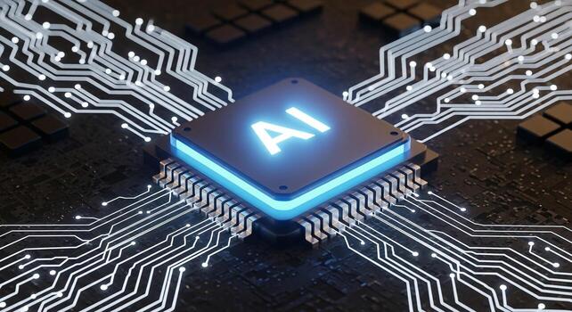 artificial inteligencia ai chip procesador tecnología neural red máquina aprendizaje concepto diseño sistema foto