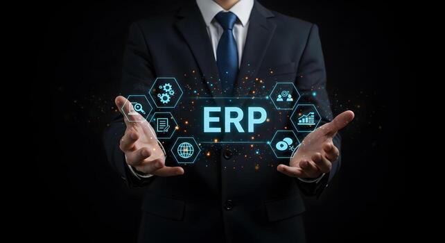 Enterprise resource planning erp system software business management solutions technology integration and automation photo