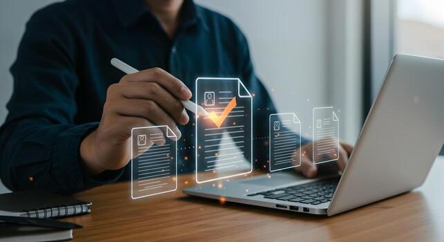 Document management system software for automation and efficient workflow with digital signature process photo