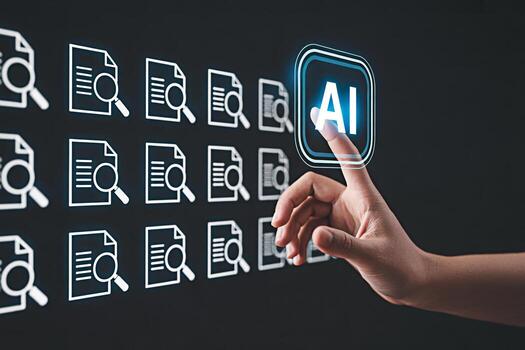 ai documento buscar concepto artificial inteligencia datos análisis y automatización tecnología foto