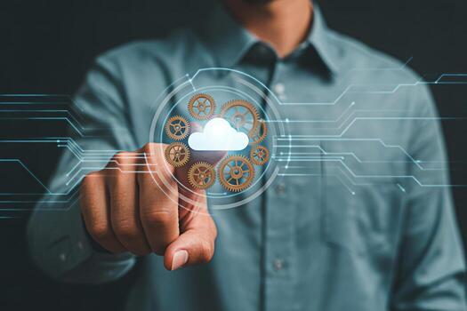 Cloud computing solutions for business automation and data management services integration strategy photo