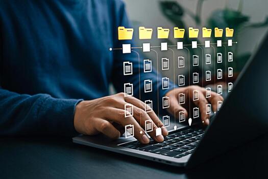 Understanding document management system and file organization for efficient data storage and retrieval online photo