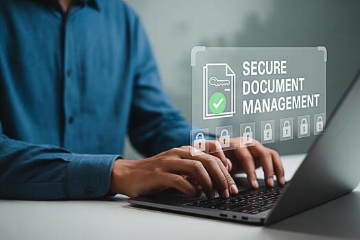 Secure document management system for business data protection and digital file security solutions online now photo