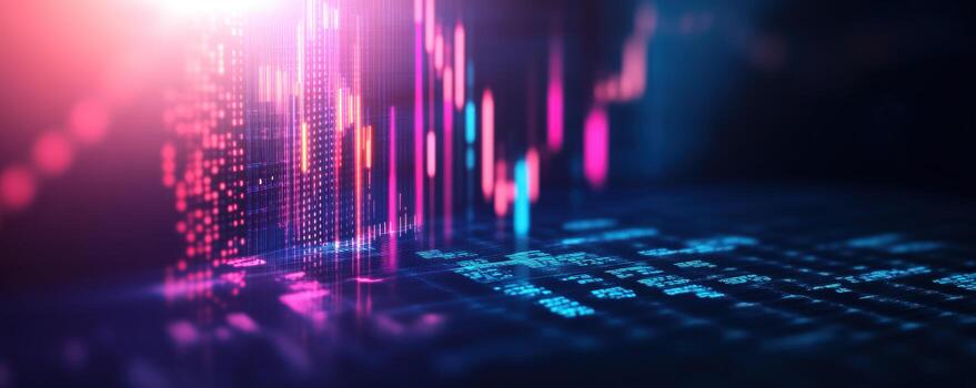 Dynamic Financial Data Visualization Abstract Stock Market Chart photo