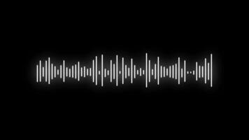 Audio Waveform Animation on Black Background, Sound Bar Visualizer for Music, Podcast, and Streaming Videos