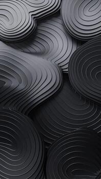Abstract dark gray patterns with flowing lines and curves creating a modern artistic design. photo