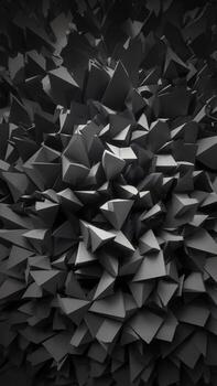 resumen geométrico formas en variar sombras de negro crear un dinámica y texturizado composición. foto