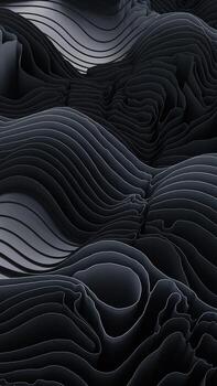 resumen texturizado negro olas creando un dinámica y moderno visual efecto. foto