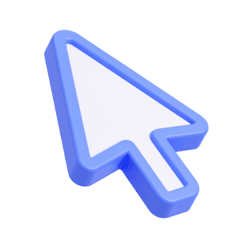 lustroso azul e branco cursor ponteiro em transparente fundo png