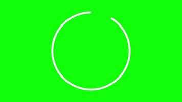 ciclo animação do círculo fechamento em verde fundo video
