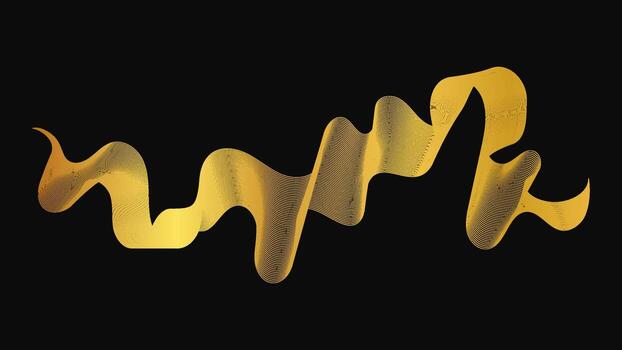 resumen fondo con lujo dorado olas en oscuro antecedentes. moderno tecnología fondo, ola diseño. multa ilustración vector