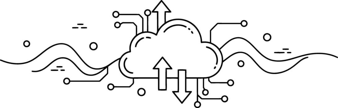 Cloud computing illustration vector