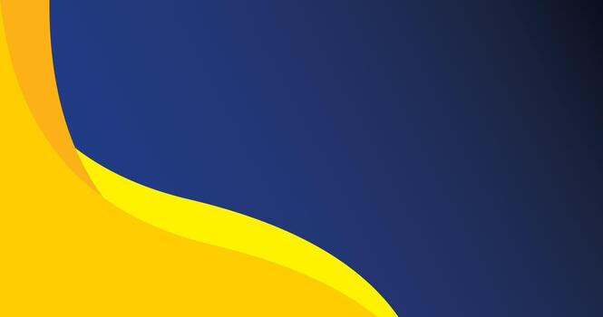 Abstract Blue and Yellow Gradient with Modern Flowing Shapes vector