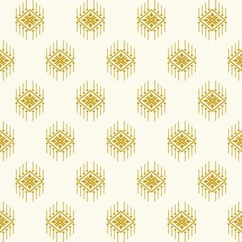 nativo tela patrón, repetitivo geométrico patrones en lujoso oro en un suave crema fondo, crear un elegante y llamativo textil diseño vector